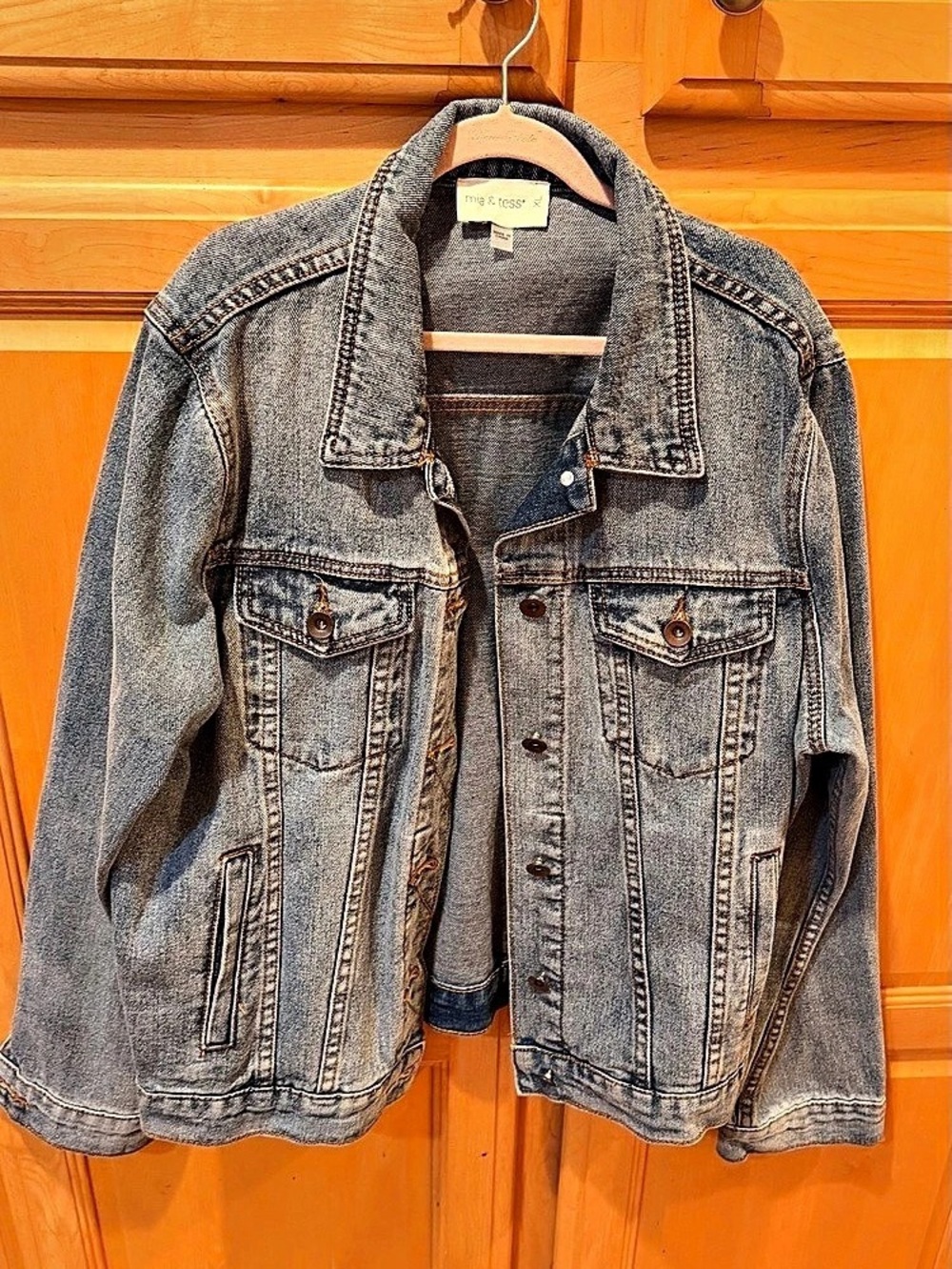 NWOT Mia & Tess Denim Jacket in Blue